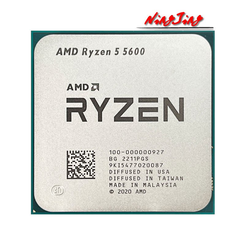 【 Original ≤ Amd ryzen 5 5600 r5 5600 3,5 ghz Processador De Seis Núcleos Doze Linhas 7nm l3 = 32m 100-000000927 Soquete am4