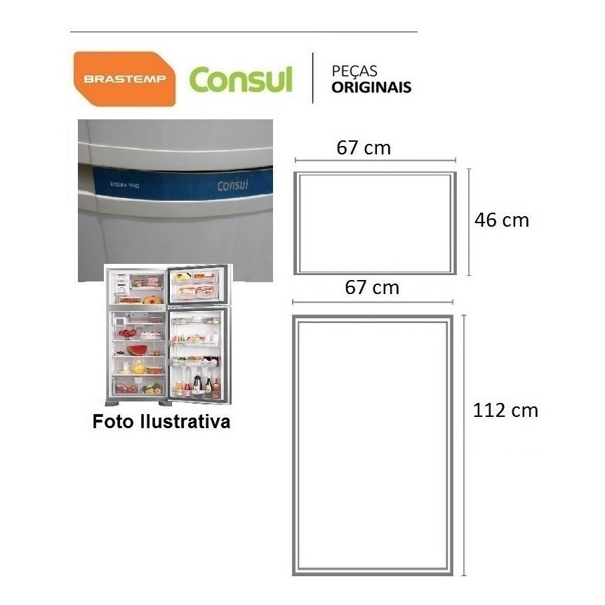 Jogo De Borrachas Brastemp / Consul Modelo Brm47 / Crm44 / BRM44EBANA