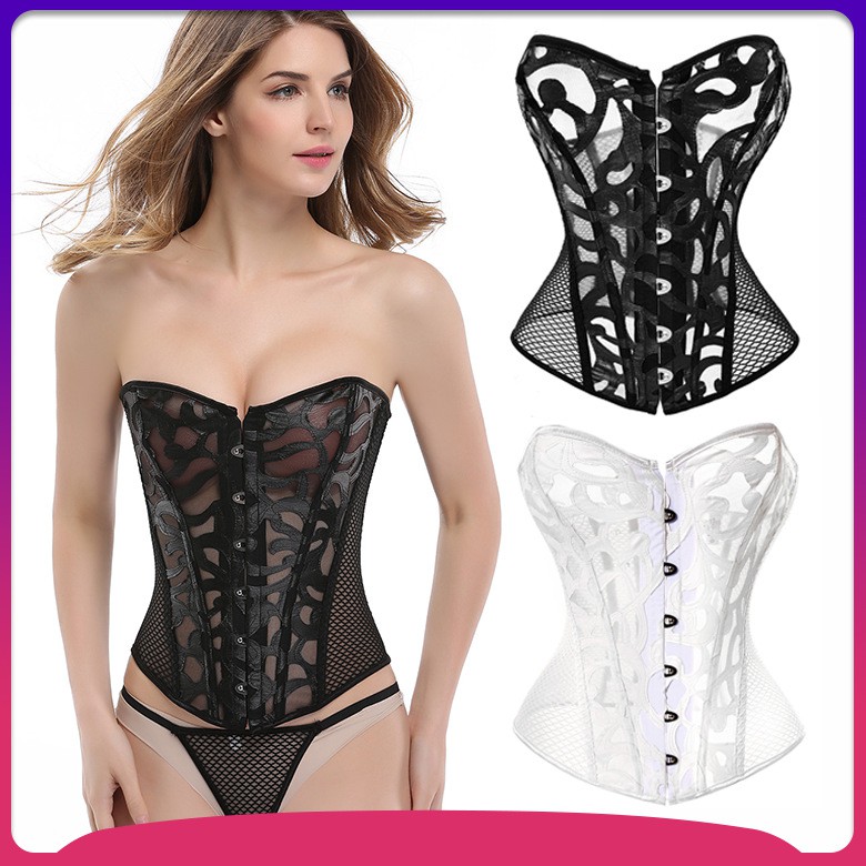 Corselet Espartilho Corpete Plus Size Feminino Cinta Modelador Shapewear Sexy Em Malha Impressa