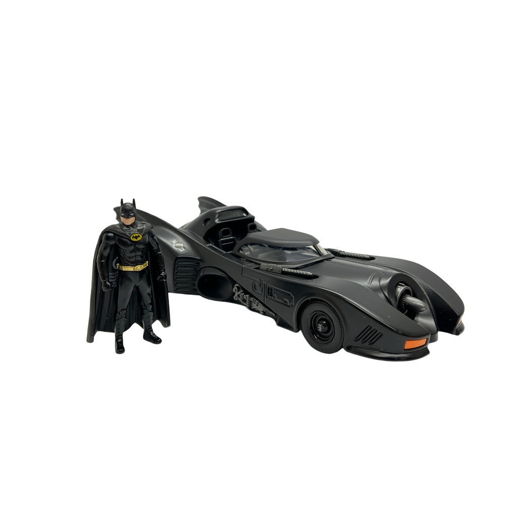Miniatura Batmóvel com Boneco Batman Metal Jada 1:24