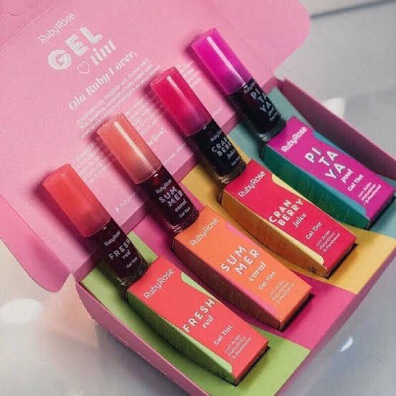 Gel Tint Lip tint Em Gel Ruby Rose Shopee Brasil