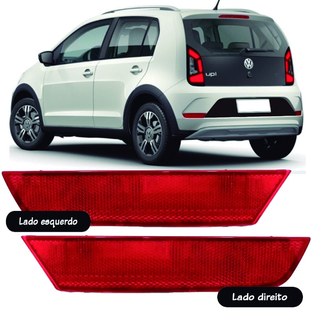 Par Refletor Parachoque Traseiro Vw Up! Tsi 2014 2015 2016 2017 2018 2019 2020 2021