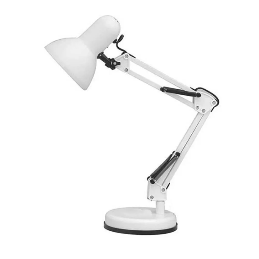 Luminaria Robo 2 em 1 Articulada Mesa e bancada com Base Garra Home Office Computador