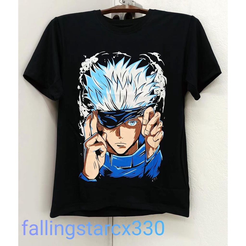 Camiseta Unissex de Anime Jujutsu Kaisen Personagem Satoru Gojo