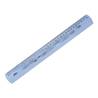 Régua Flexível Transparente  Waleu 30cm  1 Unidade