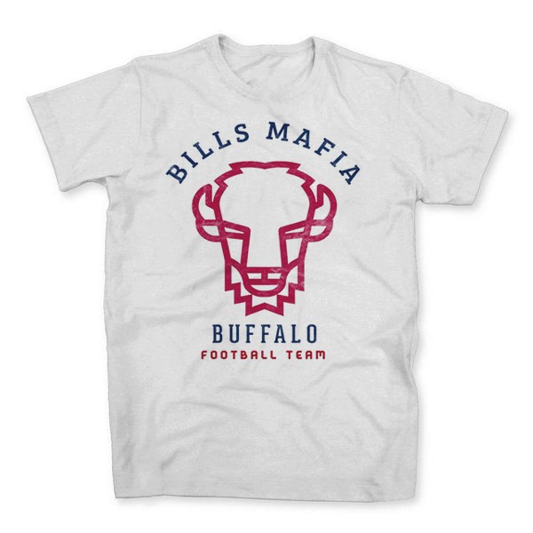 Camiseta Algodao Buffalo Bills NFL Bufalo Super Bowl Futebol Americano Esportes Sports Bola Rugby Time Nervous Nvs