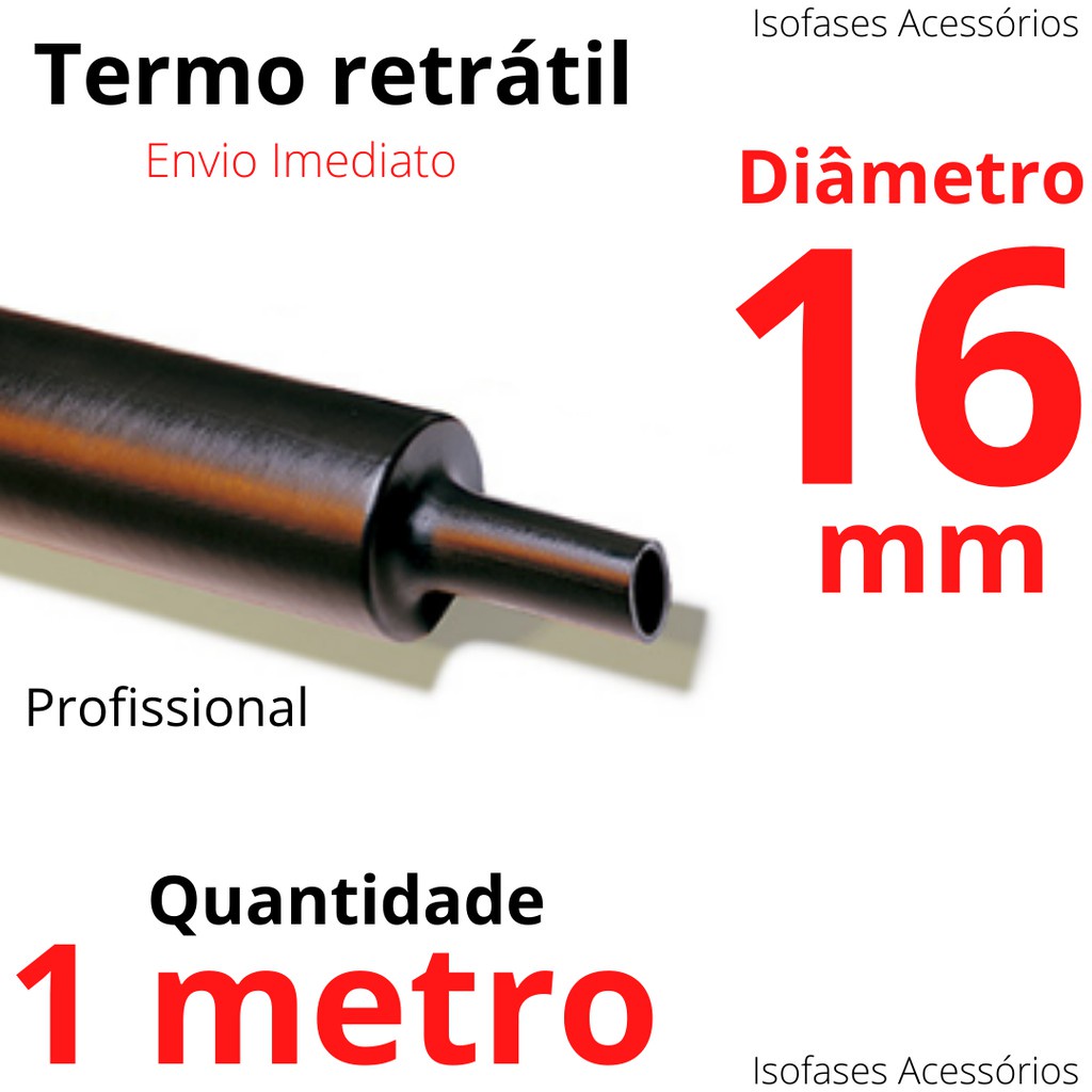 Borracha termo retrátil 16m x 1metro Tubo profissional Isolante termo retrátil baixa tensão 600 até 1KV para isolar cabo