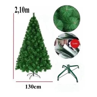 Arvore De Natal Pinheiro Verde Luxo 566 Galhos 2,10 Metros | Shopee Brasil