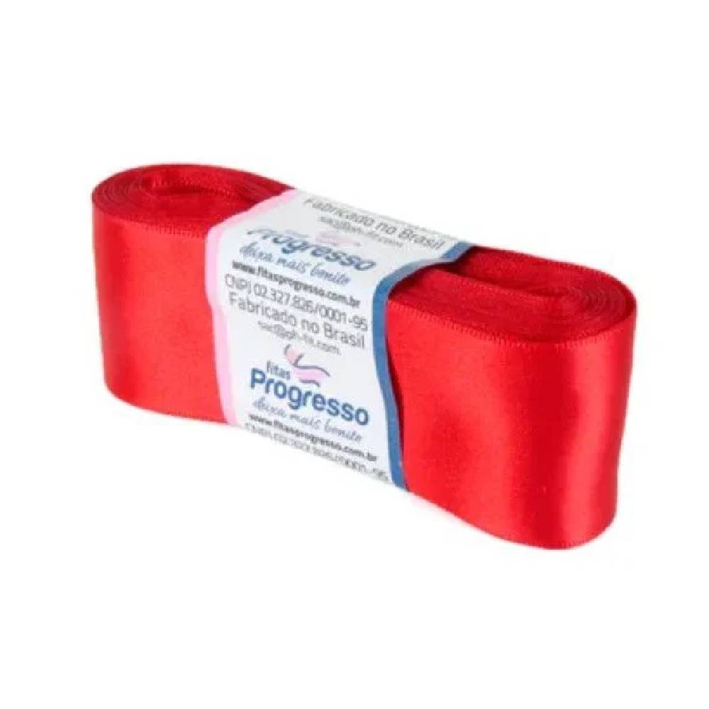 Fita de Cetim Progresso 38mm nº9 - 10m 209 Vermelho - 1un