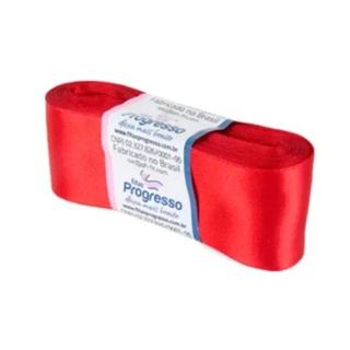 Fita de Cetim Progresso 38mm nº9 - 10m 209 Vermelho - 1un em Oferta na Shopee