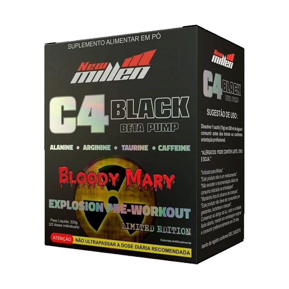 Pré Treino C4 Black Explosion ( Pré Workout ) 22 Sticks - New Millen - Health