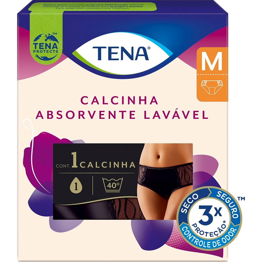 Calcinha Absorvente Tena Tamanho M Tena para Incontinência Urinária Preta em Oferta na Shopee