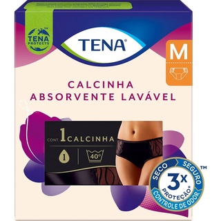 Calcinha Absorvente Tena Tamanho M Tena para Incontinência Urinária Preta