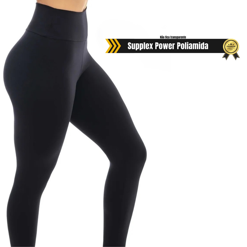 Calça Legging Lisa Cós Alto Suplex Zero Transparencia em Oferta na Shopee
