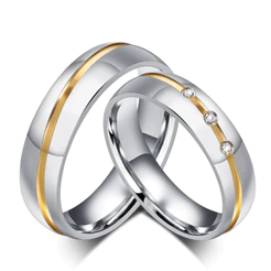 Vnox Alianças De Casamento Unissex Em Aço Inoxidável