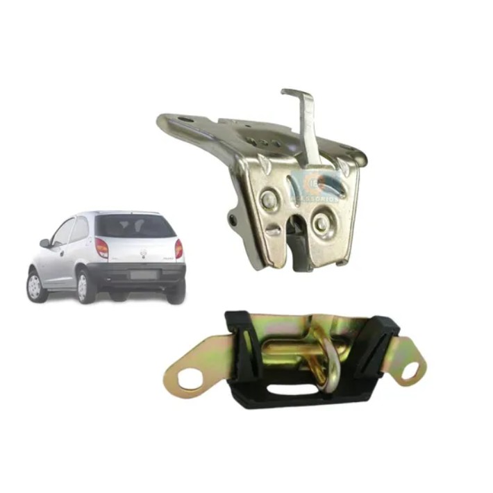 Kit Tranca Fechadura Com Batente Porta Malas Celta Após 2007 Automotivo
