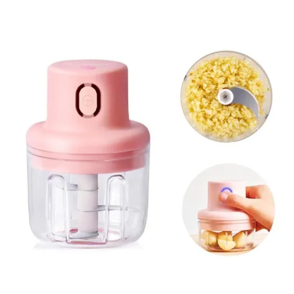 Mini processador de alimentos Elétrico moedor triturador de alho 250ml Recarregável Usb Potente