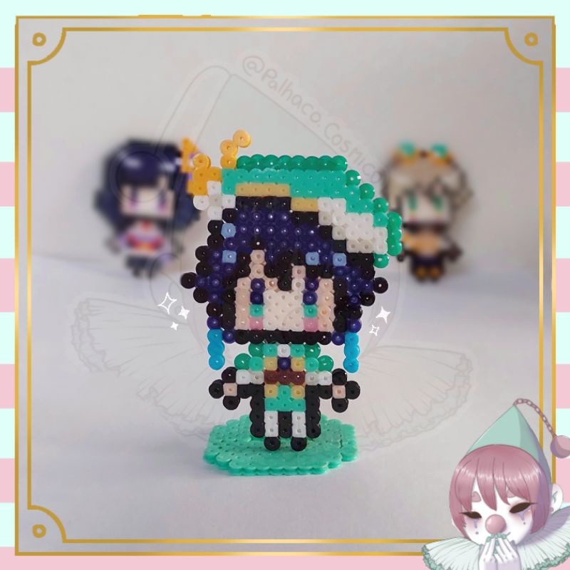 Miniaturas Genshin Impact, feitos de hama beads | Shopee Brasil