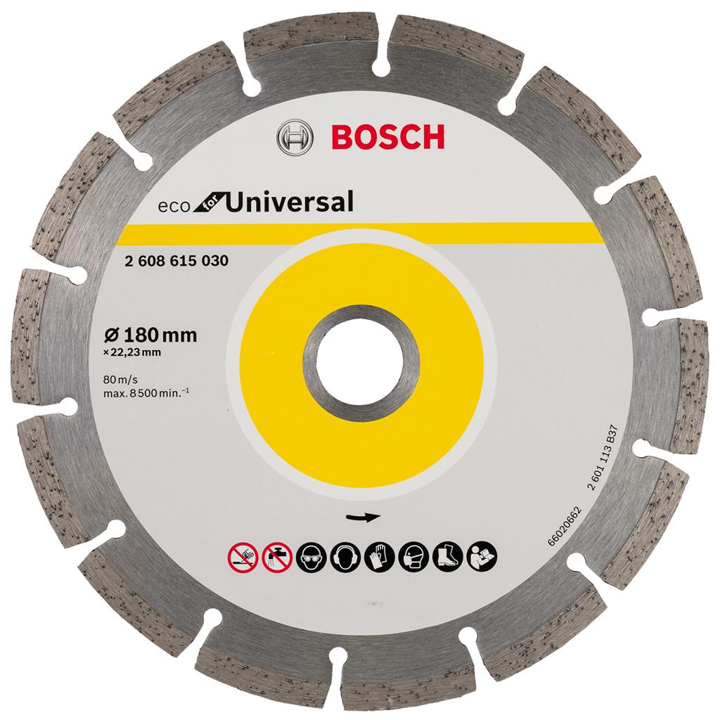Disco Diamantado 180mm Bosch ECO for Universal para Construção Segmentado - 7.7/8" - Home & Living