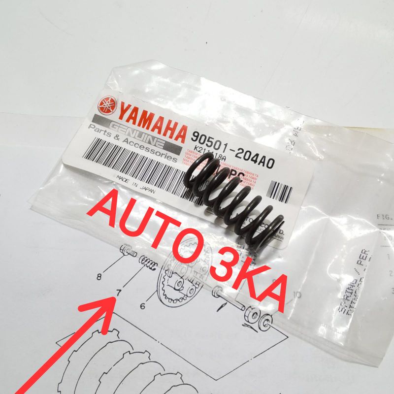 Mola De Embreagem De Corrida RX KING YZ RXZ Y125Z RXS DT YT F1ZR ORIGINAL 90101-204A0