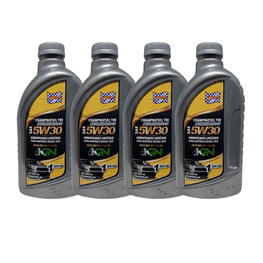 Kit 4L De Óleo 5w30 Sintético Champdiesel Tdi Diesel Raid KaN