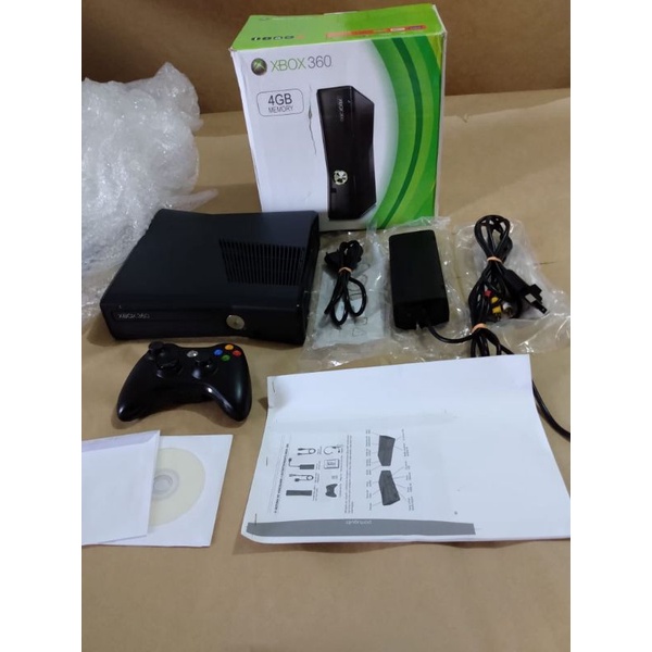 Xbox 360 Slim Novo Na Caixa Com Sensor Kinect Controle Original 15 Jogos Shopee Brasil