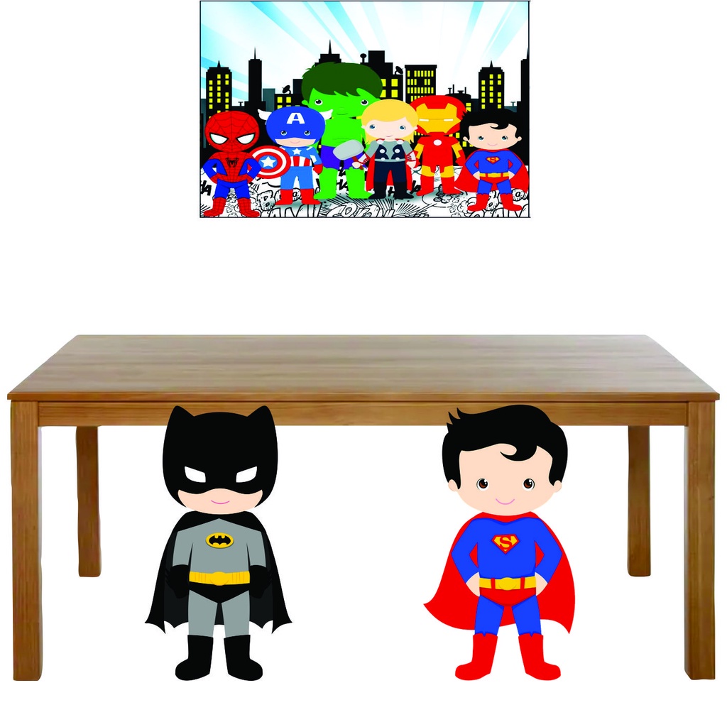 Kit Totens Display vingador cute - Display para chão  + Painel