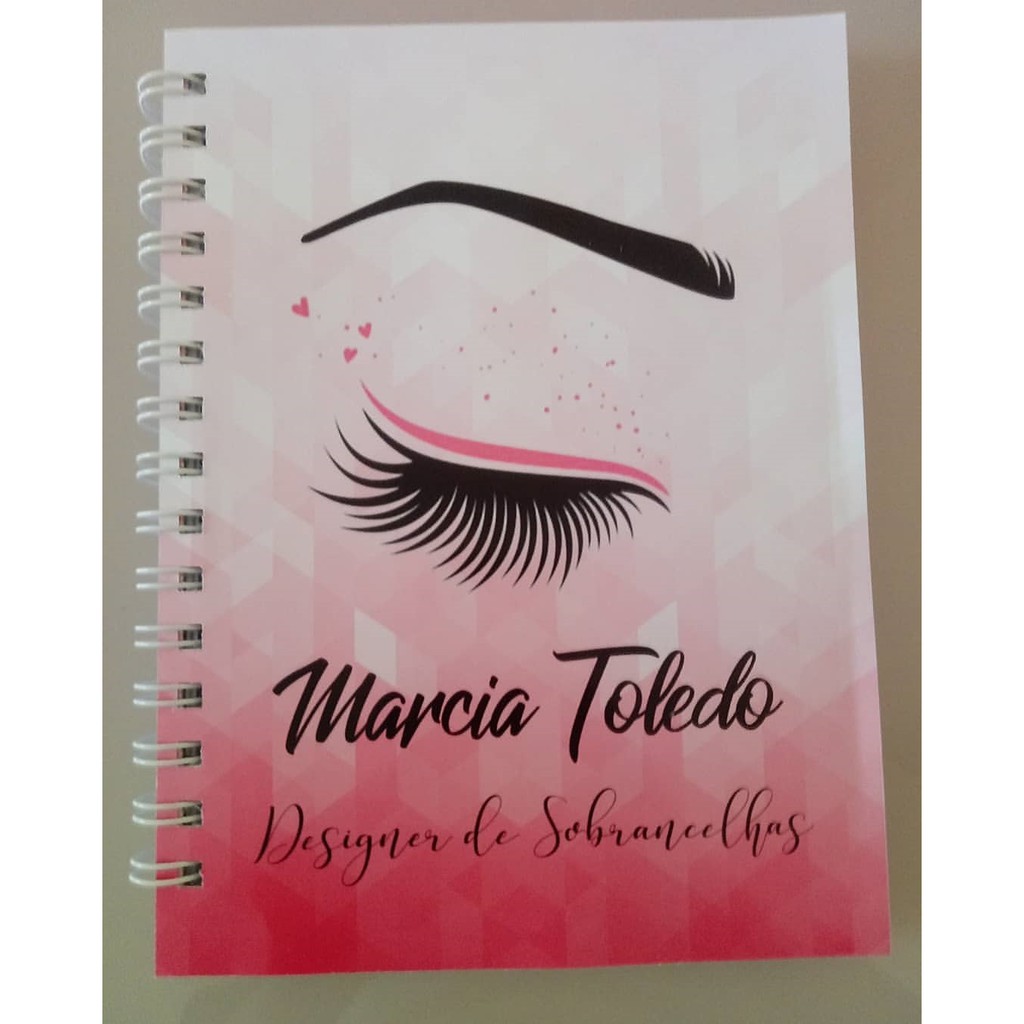 Agenda Designer De Sobrancelha Personalizada personalizada Com 120 Páginas