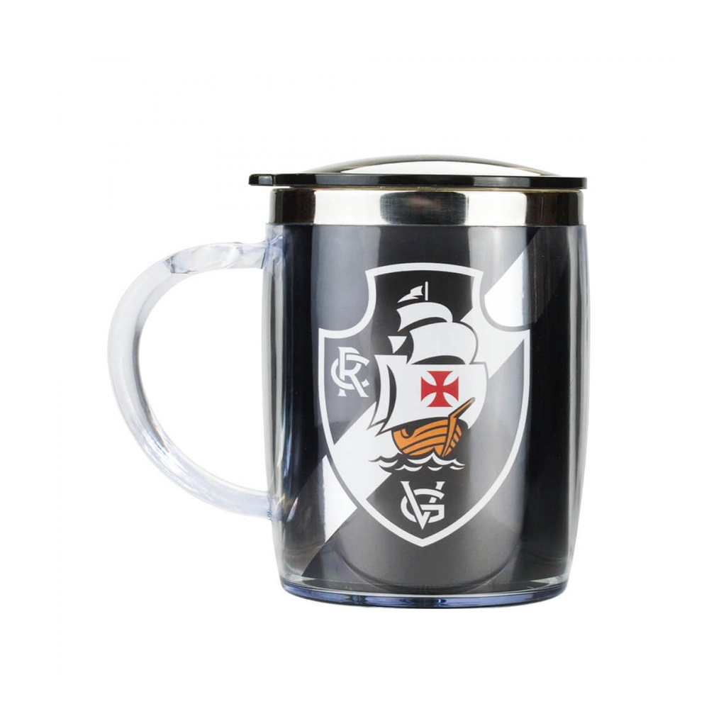 Caneca Térmica Com Tampa 450ml  Vasco Oficial em Oferta na Shopee