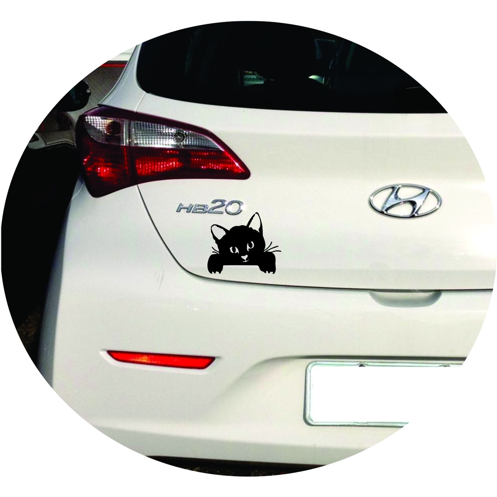 Adesivo Gato Fofinho Cat Pet Carro Moto Not