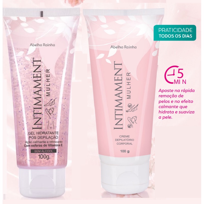 Kit Creme Depilatório Corporal + Gel Hidratante Pós Depilação ...
