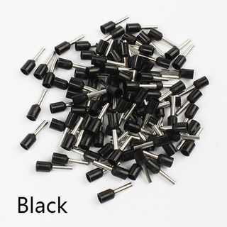 100X Terminal Tubular Ilhos 1,5mm E1508 Pre Isolado (Pacote c/ 100pçs)