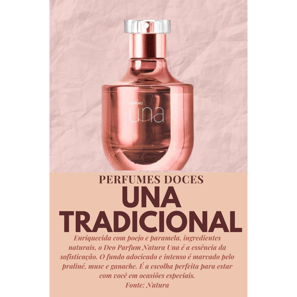 Perfume Deo Parfum Natura Una Tradicional Feminino 75ml - Original Lacrado  | Shopee Brasil