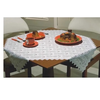 Toalha Romance Para Chá Quadrada de Renda  Medidas 78 cm de Comprimento x 60cm Altura