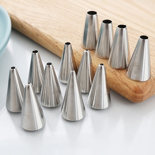 12Pcs Rodada Buraco Bolo Confeiteiro Piping Bico Linhas De Decoração Do Queque Pequenas Dicas
