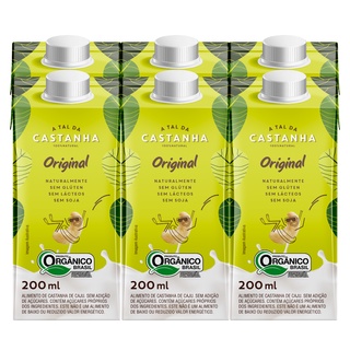 6 Caixas de 200ml de Leite Vegetal, A Tal da Castanha