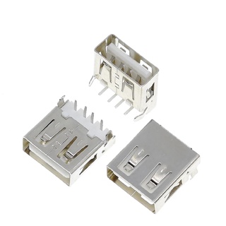 10x Conector Usb Fêmea 90 graus Tipo A