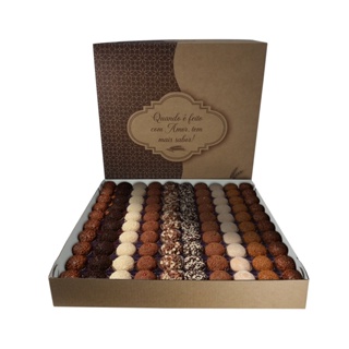 25 - Embalagem Para Doce Ou Salgados Quadrada- Kraft/marrom - Al-k88-25 em Oferta na Shopee