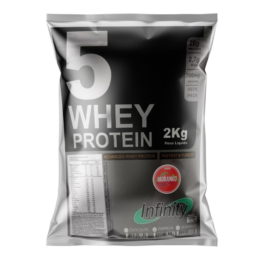 Whey 5w 2kg - Infinity Labs Wey - Morango