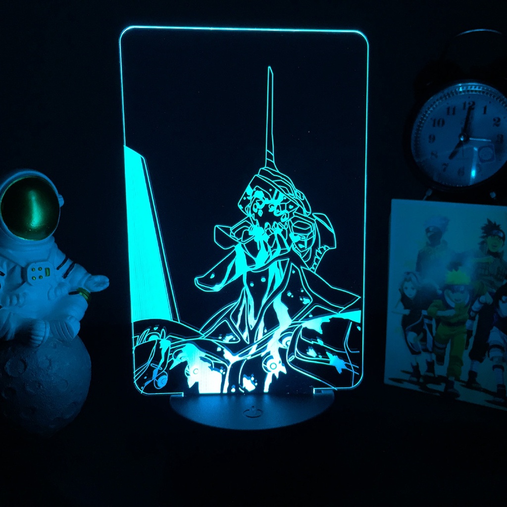 Anime Neon Genesis Evangelion EVA  Figure Luminária LED 3D Noturna Presente e Decoração