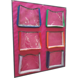 Porta livros com 6 bolsos