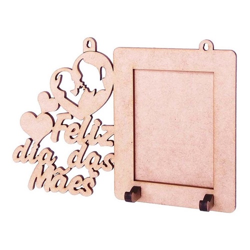 Kit 5 Porta Chave e Retrato 7x10 Feliz Dia Das Mães mdf cru lembrancinha artesanato dia das mães