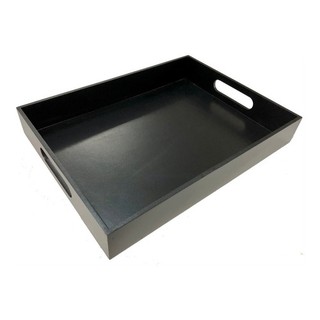 Bandeja Reta Grande 40x30 (PRETA) Mdf Organizadora Com Alça Decoração Cantinho do Café em Oferta na Shopee