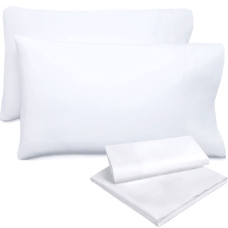 Kit 4 Fronha Capa Para Travesseiro Algodão Percal 180 Fios Branco - BF Colchões