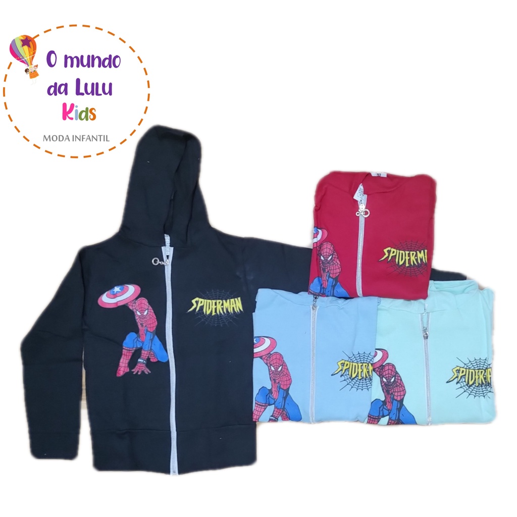 Casaco Infantil com capuz e ziper / casaco personagem