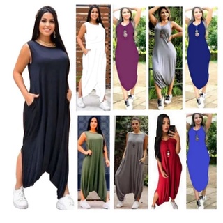 Macacão Feminino Maxi Saruel Regata Viscolycra Preço Fabrica