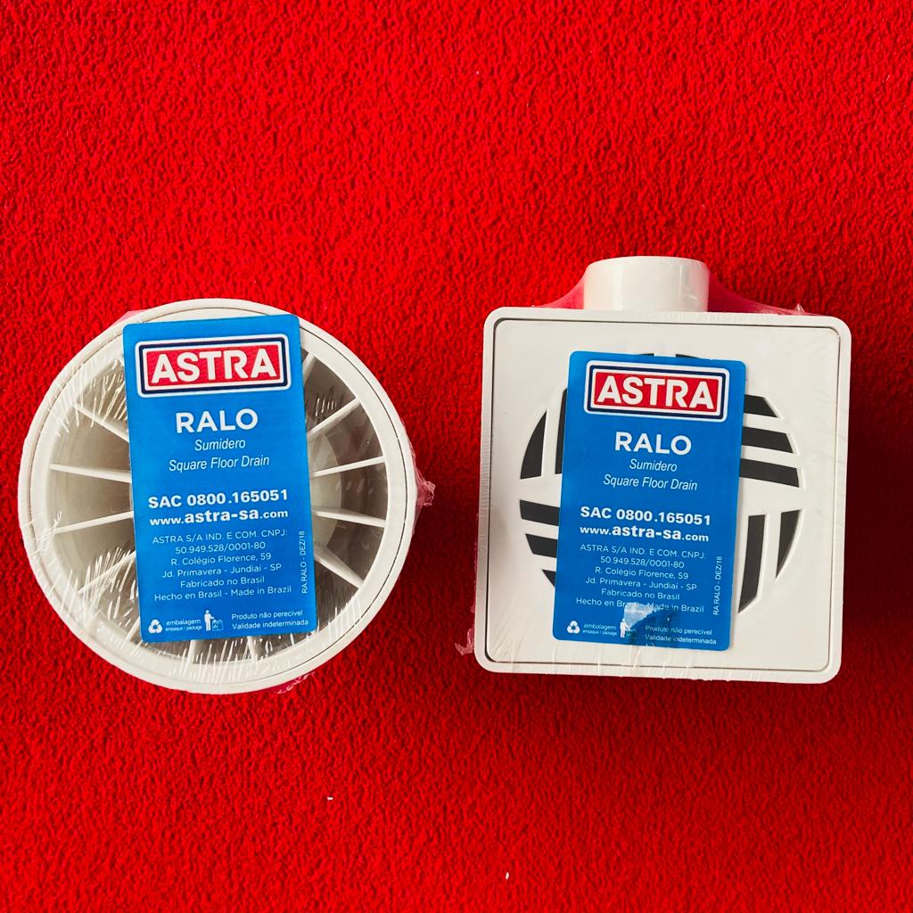 Ralo Redondo e Quadrado de Plástico ASTRA