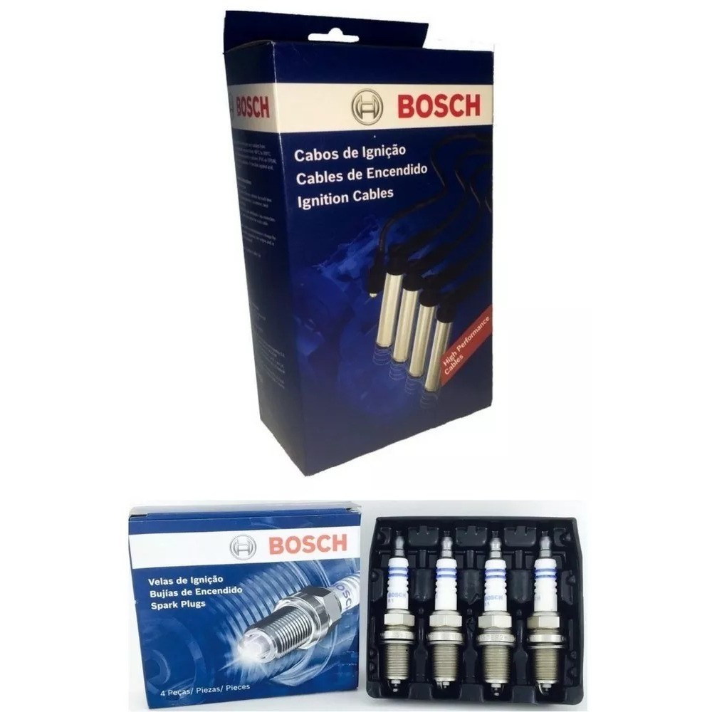 Kit Cabos E Velas Bosch Fox Gol G4 G5 Voyage 1.0 1.6 8v Flex