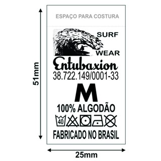 ETIQUETA DE COMPOSIÇÃO EM NYLON 500 UNIDADES 25X51mm em Oferta na Shopee