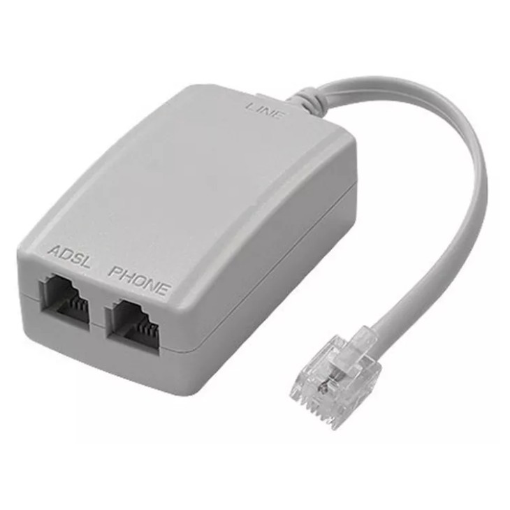 Micro Filtro Adsl Telefone Modem Internet Duplo 2 Saidas KI C/2 UNIDADES